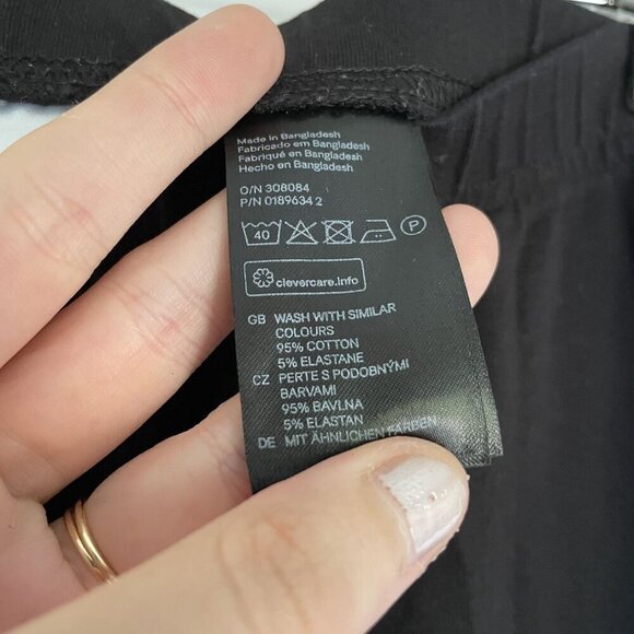 H&M Divided black leggings comfortable casual cotton elastane casual small - Picture 5 of 6